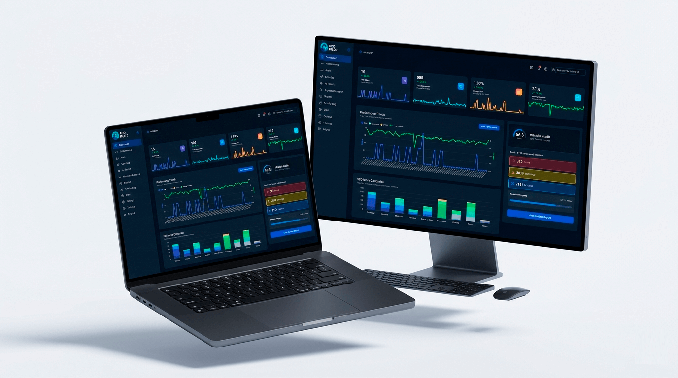 SEOPilot dashboard mockup interface preview